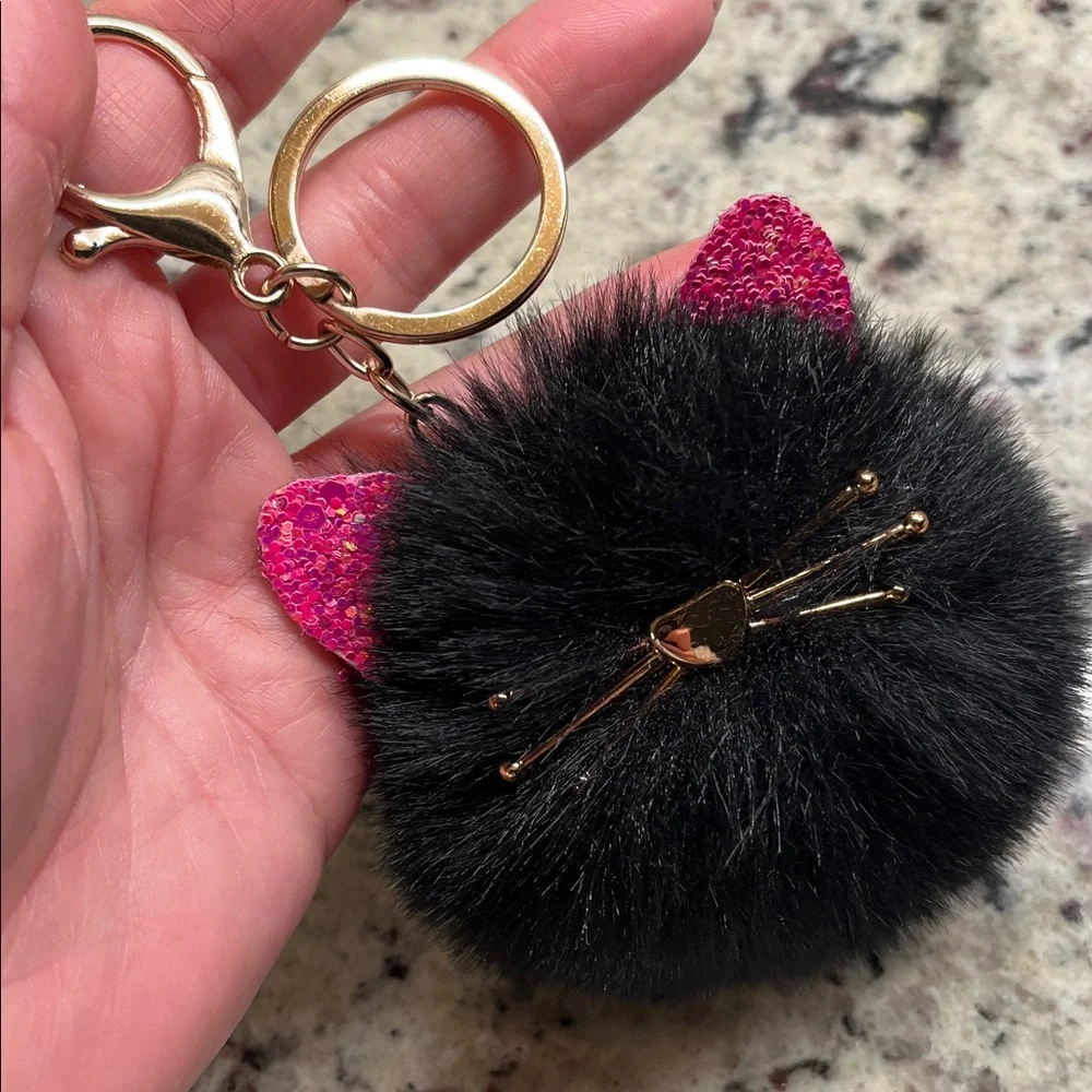 Betsy Johnson Cat Wristlet with Cat Bag Charm Key Fob Set EUC - Picture 10 of 12